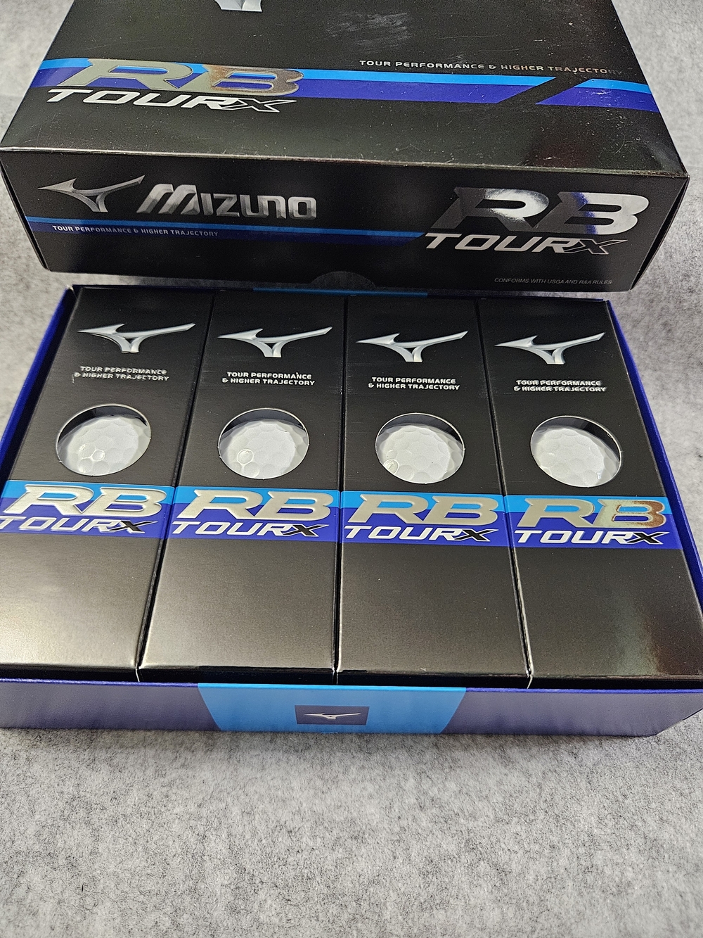 Mizuno RB Tour X Golf Ball Sleeve - Black and Blue